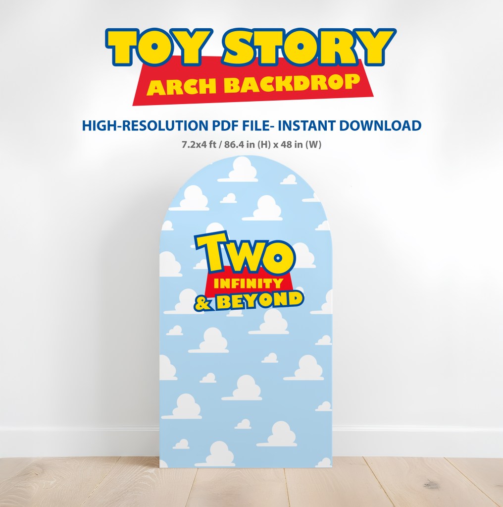 Toy Story Arch Backdrop Setup for Kids Birthday Photo Booth