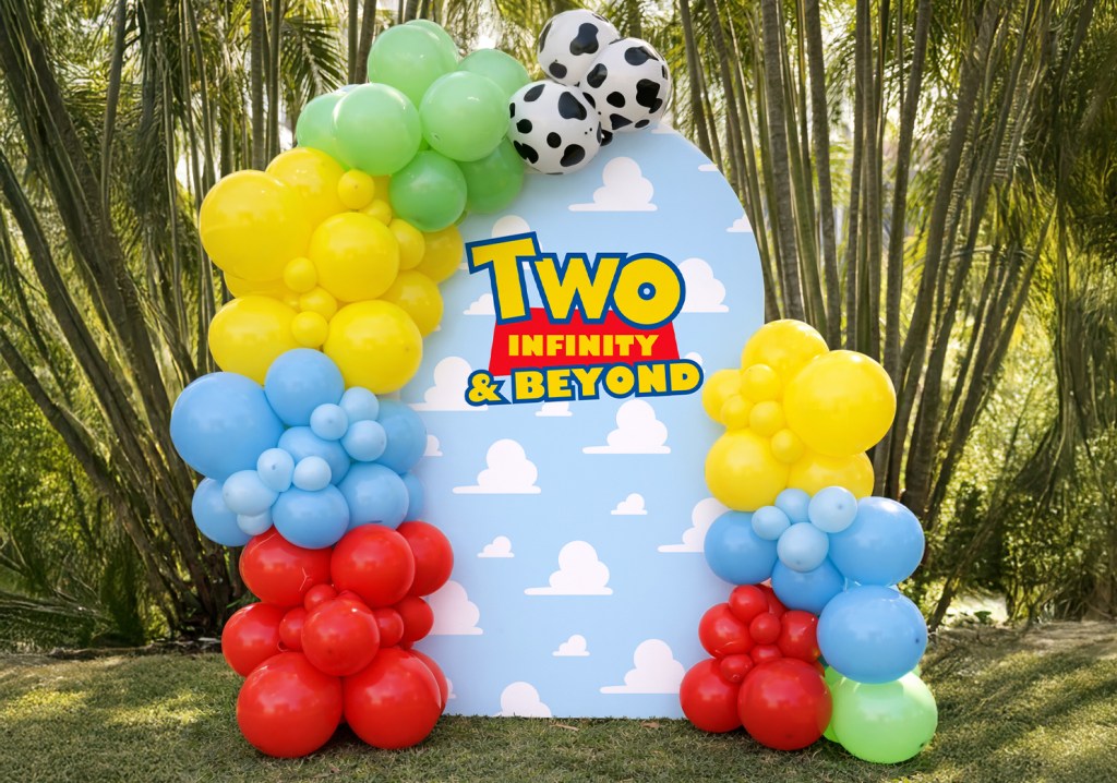 Toy Story Birthday Arch Backdrop – Two Infinity and Beyond Party&nbsp;Decoration