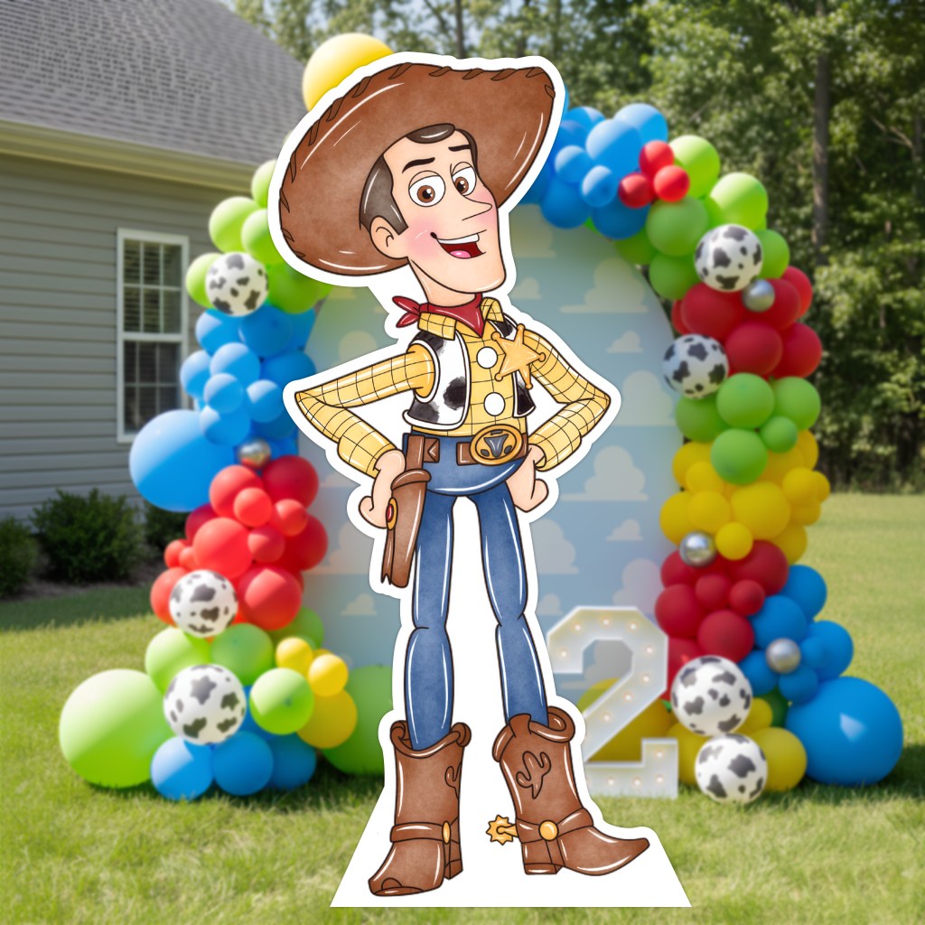 woody toy story character cutout birthday party decoration photo prop